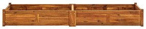 Strat inaltat de gradina, 200x50x25 cm, lemn de acacia 1, Maro, 200 x 50 x 25 cm