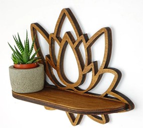 Raft în culoare naturală 33 cm Lotus – Kalune Design