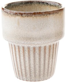 Set de 4 căni din ceramică Rustik 100 ml, bej