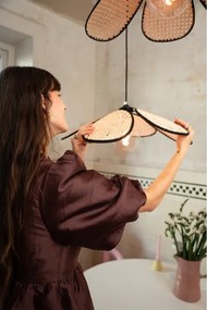 Osram - Lampă suspendată cu cablu DECOR RATTAN 1xE27/15W/230V Ø 58 cm bej/negru