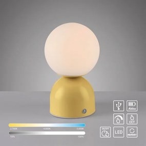 Schöner Wohnen 19218-81 - Lampă de masă LED RUDI, reglabilă, LED/1,2W/5V, galbenă