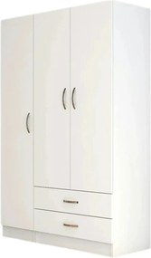 Dulap GRD0501, alb, PAL melaminat, cu 3 usi si 2 sertare, 120x47x182 c