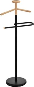 Stander haine LUGO, negru/fag, metal/lemn, 28x45x106 cm