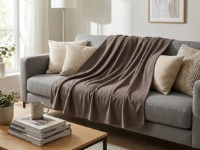 Patura din fleece FLEORA, ciocolatiu deschis Dimensiune: 180 x 200 cm