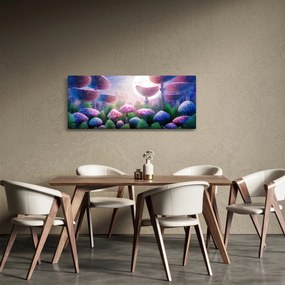 Tablou - Ciuperci sub lună plină (120x50 cm)