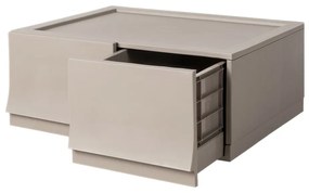 Cutie de depozitare modulară Wave twin Wood fără roți 54,6 x 43,4 x 22 cm, Larg -  2 sertare