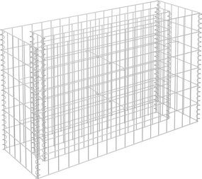 vidaXL Strat înălțat gabion, 90 x 30 x 60 cm, oțel galvanizat