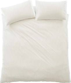 Lenjerie de pat crem din bumbac percal pentru pat de o persoană 135x200 cm Seersucker Woven Stripe – Bianca