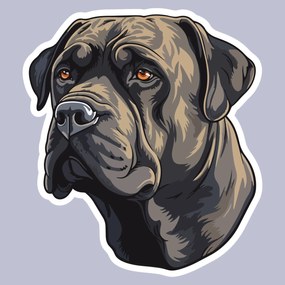 PIPPER. Autocolant Cane Corso mărimea: 60cm