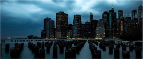 Tablou - Privire spre Zgârâie nori din New York (120x50 cm)