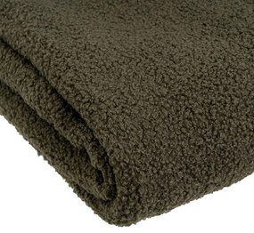 Pătură verde din sherpa 130x160 cm Sherpa Bouclé – Casa Selección
