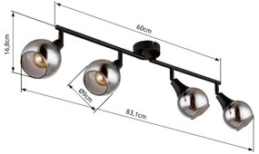 Spot Globo 57904-4 GLYPTAR 4xE14/40W/230V