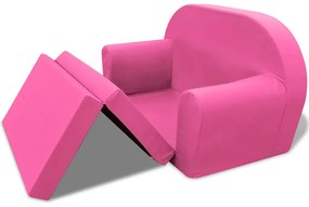 Fotoliu extensibil pentru copii, roz roz simplu