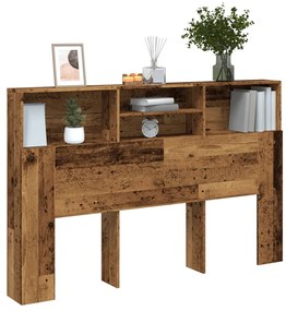 vidaXL Tăblie pat cu dulap, lemn vechi 160x19x103,5 cm lemn prelucrat