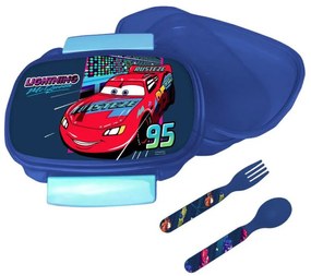 Disney Mașini RPM cutie pentru sandwich + set de tacâmuri