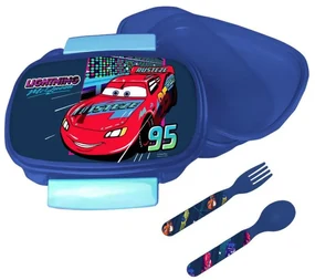 Disney Mașini RPM cutie pentru sandwich + set de tacâmuri