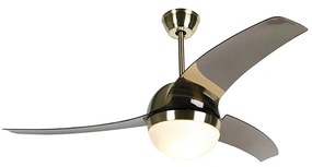 Ventilator de tavan modern din alamă cu lame de fum - Bora 52