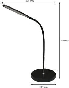 Lampă LED dimabilă 3 în 1 DARA LED/10W/230V 3000/4000/6000K CRI 90 negru