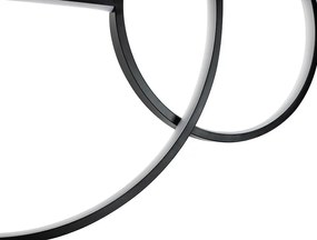 Lustra neagra inelara LED Range 120cm