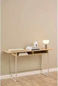 Masă consolă în culoare naturală cu aspect de lemn de stejar 40x140 cm Darlington – Actona