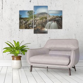 Tablou cu cascadele și munți (90x60 cm)