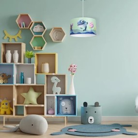 Lustră pe cablu pentru copii DOLPHIN 1xE27/60W/230V