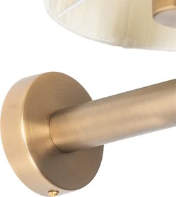 Lampă de perete inteligentă bronz cu abajur alb, inclusiv WiFi A60 - Pluk