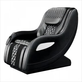 Fotoliu masaj ULPIUS, design economisire spatiu, Incalzire, Bluetooth, masaj role si masaj vibrator, piele PU premium, Negru