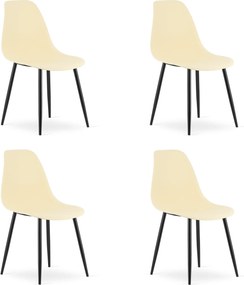 OFERTA Scaun crem OSAKA cu picioare negre II. calitate
