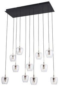 Zuma Line MD2291-11B-3BGT - Lustră LED suspendată pe cablu NELSON 11xLED/3W/230V neagră