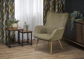 Fotoliu Amaro velvet olive H97 cm