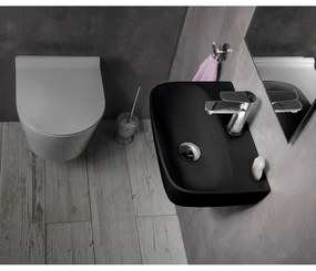 Chiuvetă mică pentru WC neagră din ceramică 42x29 cm Nerissa – Sapho