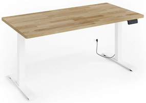 Masă PC electrică Natura 140 (Stejar + alb). Promo -7%. 1124888