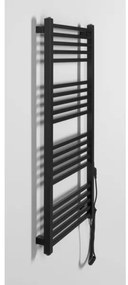Sapho - Uscător electric pentru prosoape METRO-E, 400 W/230 V, 50 x 106 cm, negru mat