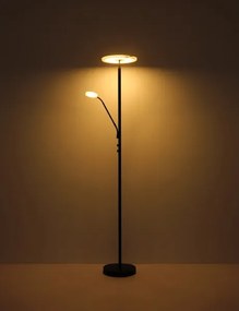 Globo 59093S - Lampă de podea LED cu reglare a intensității STANFORD 28W/230V + 5W 3000K, neagră