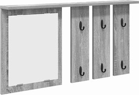 vidaXL Răcător de paltoane montat pe perete sonoma gri 85 x 10 x 45 cm