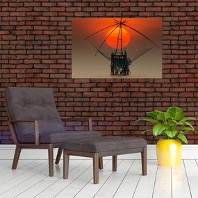 Tablou - Răsărit, Lacul Pakpra (90x60 cm)