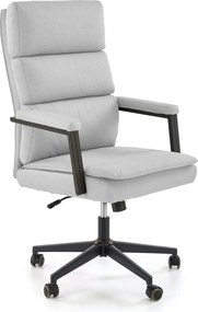 Scaun birou ADRIANO 2, gri deschis/negru, piele ecologica, 65x70x104/1