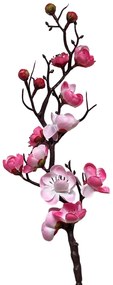 Creanga cu flori roz artificiale, PLUM, 40cm