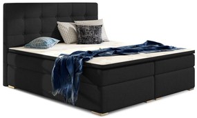 Pat matrimonial Boxspring 180 cm Irma 01 (negru). 1044598