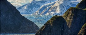 Tablou cu peisaj cu munții (120x50 cm)