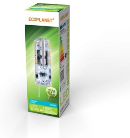 Bec LED Ecoplanet G4, 2W (15W), 170 LM, A+, lumina rece 6500K, Mat Lumina rece - 6500K, 1 buc