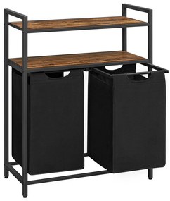 Coș pentru rufe REX maro/negru