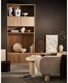 Bibliotecă modulară în culoare naturală cu aspect de lemn de stejar 157x199 cm Modulair – vtwonen