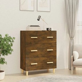 817345 vidaXL Servantă, stejar fumuriu, 70x34x90 cm, lemn prelucrat