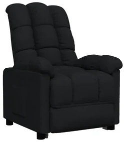 289798 vidaXL Fotoliu rabatabil, negru, material textil
