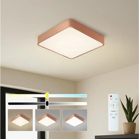 BRILAGI - corp de iluminat LED dimabil de tavan POOL SQUARE LED/48W/230V 50x50 cm bronz + telecomandă