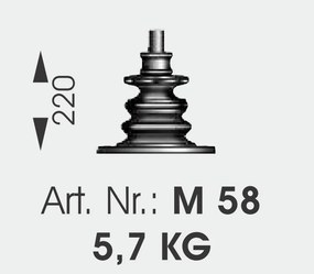 Stalp iluminat exterior din fier forjat, inaltime 84cm, AL 6796