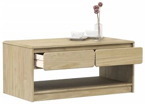 vidaXL Măsuță de cafea &quot;SAUDA&quot;, stejar, 99x55x45 cm, lemn masiv de pin