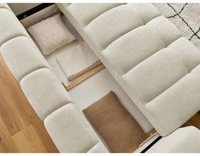 Canapea bej extensibilă/cu spațiu de depozitare 251 cm Fuji – Bobochic Paris